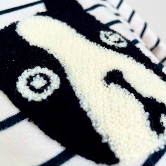 Banana Republic Striped French Terry Cloth Boston Terrier Appliqué Top, … - Picture 5 of 8